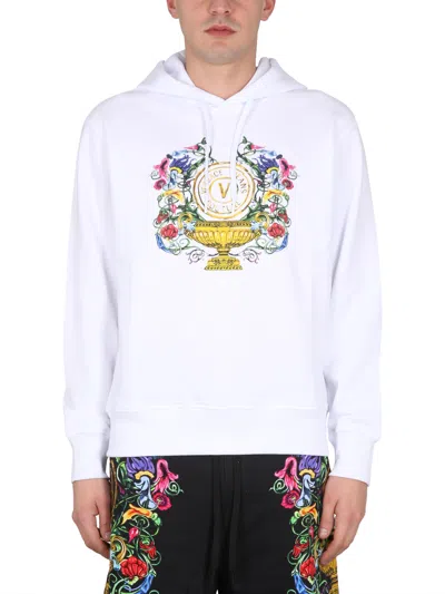 VERSACE JEANS COUTURE SWEATSHIRT WITH LOGO PRINT
