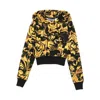 Versace Jeans Couture Barocco-print Hoodie In Black