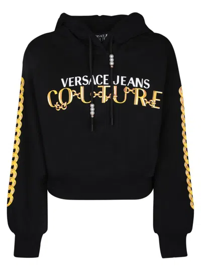 Versace Jeans Couture Sweatshirt With Logo In Black