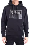 Versace Jeans Couture Bicolour Logo Print Hoodie In Black