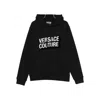Versace Jeans Couture Logo-lettering Hoodie In Black