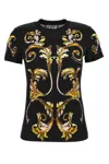 Versace Jeans Couture Graphic Print Crew-neck Cotton T-shirt In Black