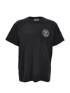 Versace Jeans Couture Black Cotton T-shirt With Print In Black
