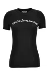 Versace Jeans Couture Logo-print T-shirt In Black