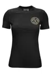 Versace Jeans Couture "v-emblem" Logo T-shirt In Black