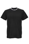 Versace Jeans Couture Logo-trim Cotton T-shirt In Black
