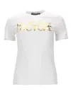 Versace Jeans Couture Short Sleeve Crew Neck Cotton T-shirt In White