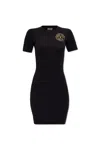 Versace Jeans Couture Cotton Blend Logo Jersey Tee Dress