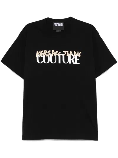 Versace Jeans Couture Logo-print T-shirt In Multicolor