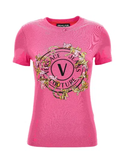 Versace Jeans Couture T-shirt In Pink