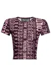 Versace Jeans Couture Top With A Pattern In Purple