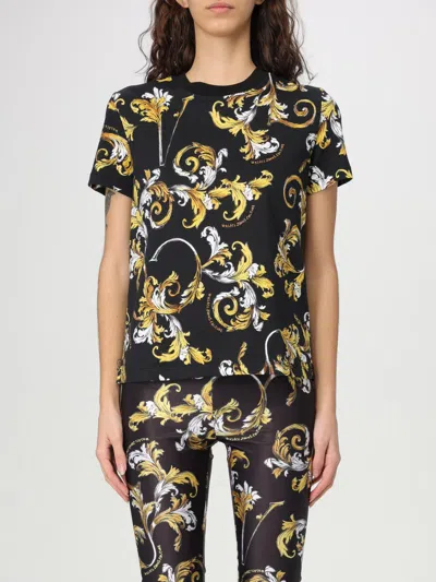 VERSACE JEANS COUTURE T-SHIRT VERSACE JEANS COUTURE WOMAN COLOR BLACK,G53284002