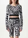 Versace Jeans Couture Zebra-print Shorts In Black