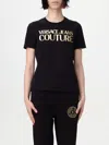 Versace Jeans Couture Shimmering Mesh Panel T-shirt In Black