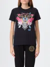Versace Jeans Couture Butterfly Crown-print T-shirt In Black
