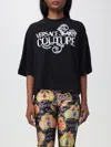 Versace Jeans Couture T-shirt Mit Logo-print In Black