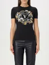 Versace Jeans Couture Graphic Print Crew Neck Fitted T-shirt In Schwarz