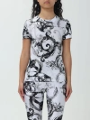 Versace Jeans Couture Watercolour Barocco Cotton T-shirt In White 1