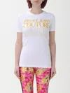 Versace Jeans Couture Upside Down-logo Cotton T-shirt In White