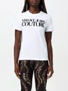 Versace Jeans Couture White Institutional Logo T-shirt In Weiss