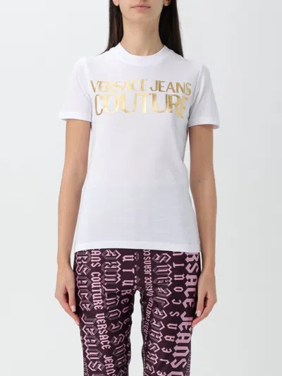VERSACE JEANS COUTURE T-SHIRT VERSACE JEANS COUTURE WOMAN COLOR WHITE,G30928001