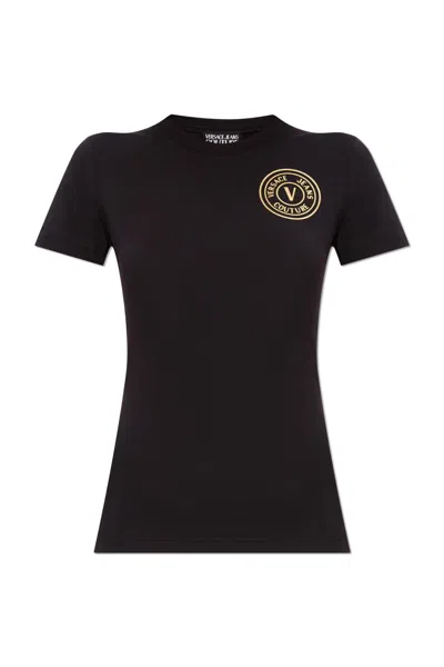 VERSACE JEANS COUTURE T-SHIRT WITH PRINTED LOGO