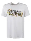 Versace Jeans Couture Baroque Outline Logo T-shirt In White