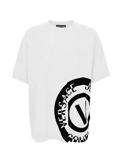 Versace Jeans Couture Logo-print Cotton T-shirt In White