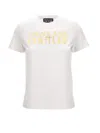 Versace Jeans Couture Upside Down-logo Cotton T-shirt In White