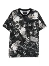 Versace Jeans Couture T-shirt With Baroque Print In Black