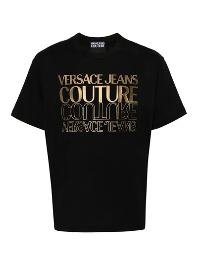 Versace Jeans Couture T-shirt With Logo In Black