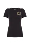 Versace Jeans Couture Cotton T-shirt With Logo Print. In Black