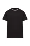 Versace Jeans Couture Logo-trim Cotton T-shirt In Black