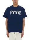 Versace Jeans Couture Man T-shirt Bright Blue Size M Cotton