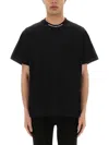 VERSACE JEANS COUTURE VERSACE JEANS COUTURE T-SHIRT WITH LOGO ON THE COLLAR