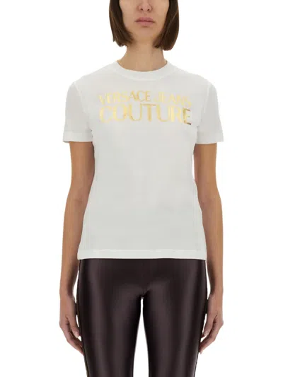 Versace Jeans Couture T-shirt With Logo In White