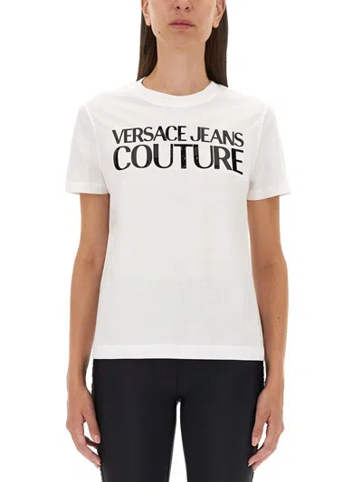 Versace Jeans Couture T-shirt With Logo In White