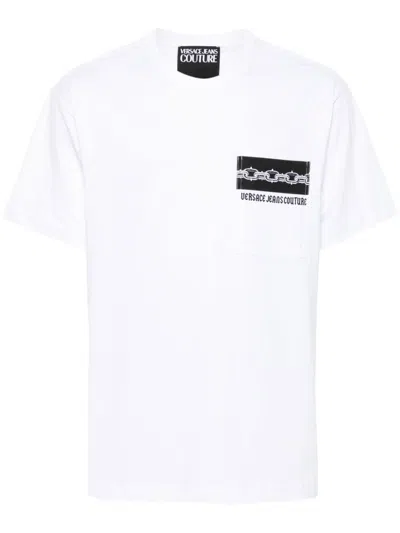 Versace Jeans Couture T-shirt With Logo In White