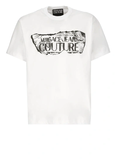 VERSACE JEANS COUTURE T-SHIRT WITH PATCH LOGO