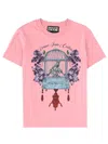Versace Jeans Couture T-shirt With Print In Pink