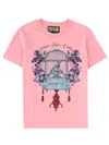 Versace Jeans Couture T-shirt With Print In Pink