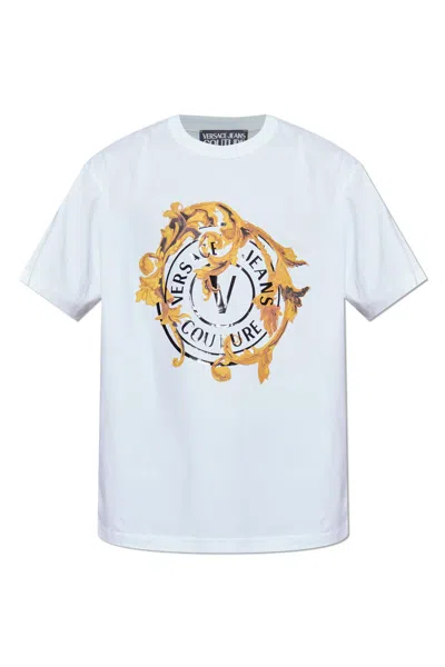 Versace Jeans Couture T-shirt With Print In White