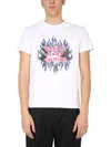 VERSACE JEANS COUTURE T-SHIRT WITH ROCK LOGO PRINT