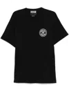VERSACE JEANS COUTURE VERSACE JEANS COUTURE BLACK COTTON T-SHIRT WITH PRINT