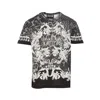 Versace Jeans Couture Graphic Animal Print Crew Neck T-shirt In Black