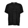 Versace Jeans Couture T-shirt With A Monogram And A Velvety Finish In Black