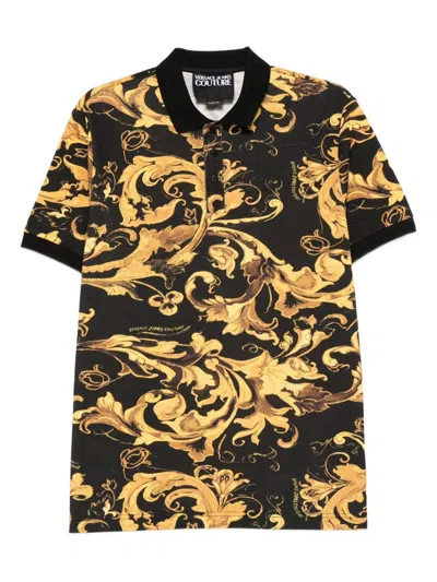 VERSACE JEANS COUTURE VERSACE JEANS COUTURE BAROQUE PRINT POLO SHIRT