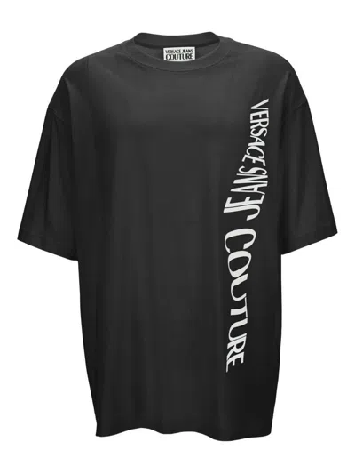 Versace Jeans Couture Logo-plaque Short-sleeves T-shirt In Black