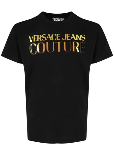 VERSACE JEANS COUTURE VERSACE JEANS COUTURE T-SHIRTS AND POLOS BLACK