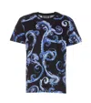 Versace Jeans Couture Short Sleeve T-shirt With Print In Black